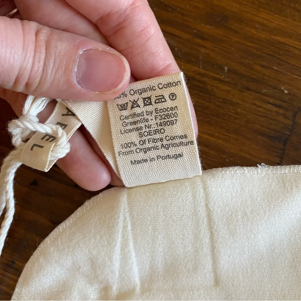 NWT Gray Label Booties 6-12M And Bib Set Cream Baby 100% Organic Cotton